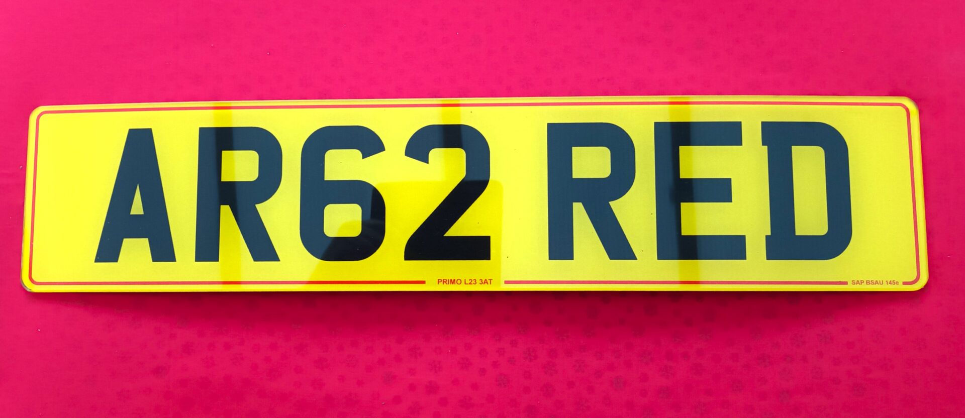 AR 62 RED registration plate Alfa Romeo Owners Club